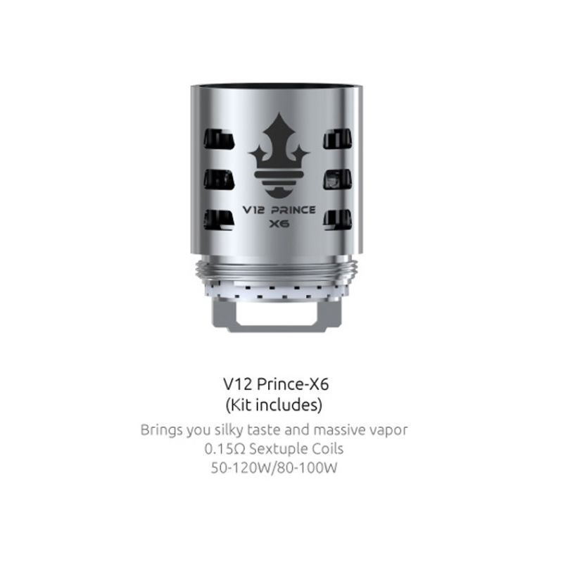 Résistances pour TFV12 Prince  X6 par 3 - Smoktech
