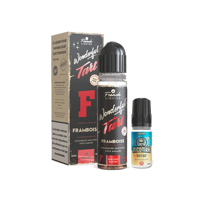 Wonderful Tart Framboise 50ml + 1 Booster 20mg - Le French Liquide