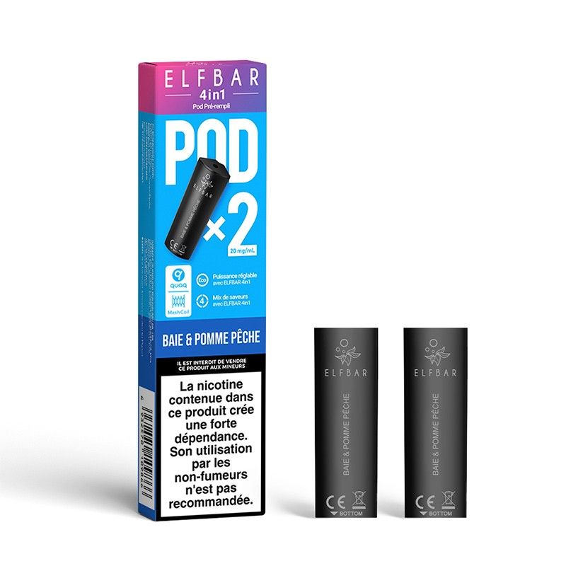Cartouches pré-remplies 4in1 20mg par 2 - Elfbar