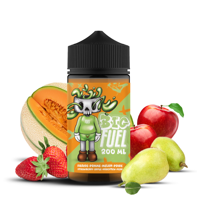 Fraise, Pomme, Melon, Poire 200ml 0mg BIG FUEL - Maison Fuel