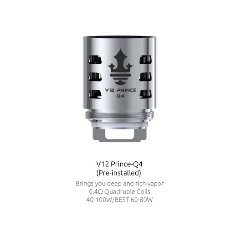 Résistances pour TFV12 Prince - Q4 par 3 - Smoktech - Q4