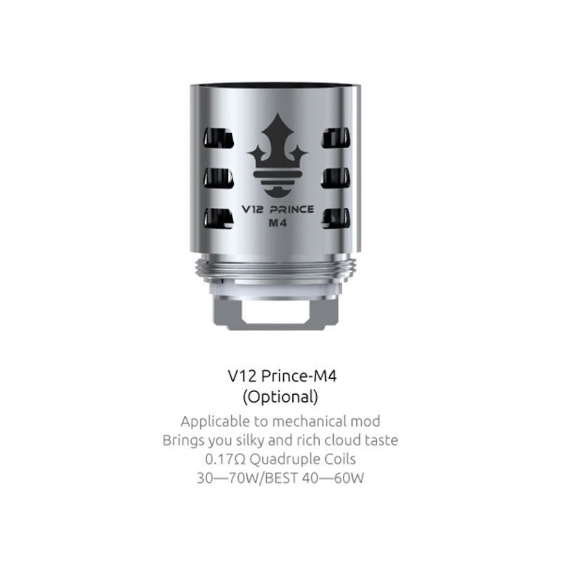 Résistances pour TFV12 Prince - M4 par 3 - Smoktech - Prince-M4
