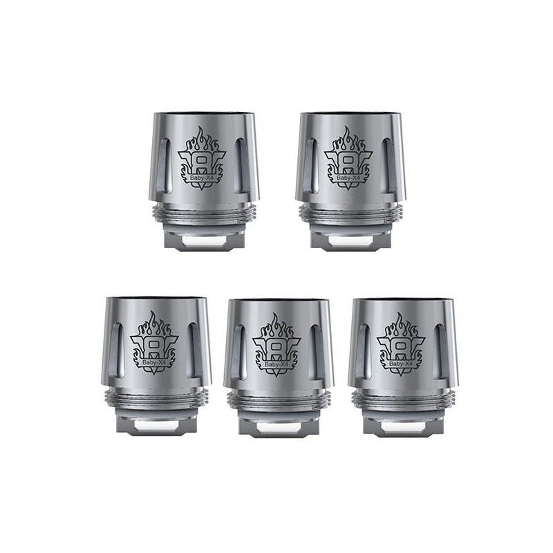 Resistances X4 pour TFV8 Baby Par 5 - Smoktech