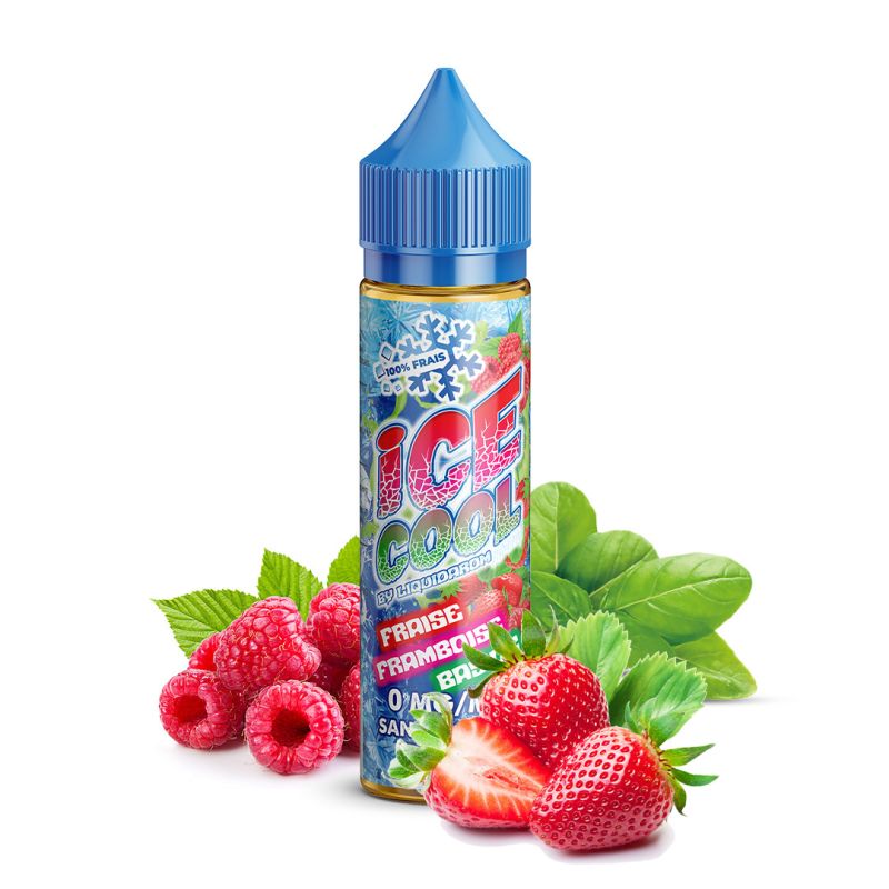 Ice Cool - Fraise Framboise Basilic 50ML - Liquidarom - 50ml
