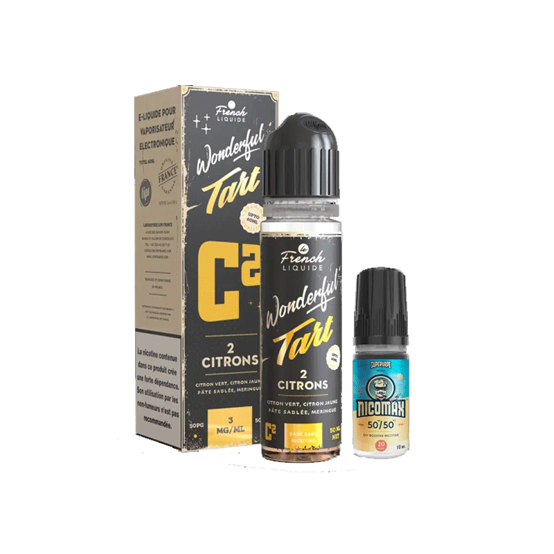 Wonderful Tart 2 citrons 50ml + 1 Booster 20mg - Le French Liquide - 3mg