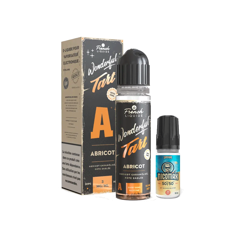 Wonderful Tart Abricot 50ml + 1 Booster 20mg - Le French Liquide - 3mg