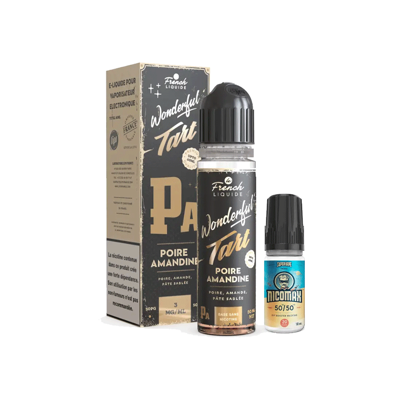 Wonderful Tart Poire Amandine 50ml + 1 Booster 20mg - Le French Liquide - 3mg