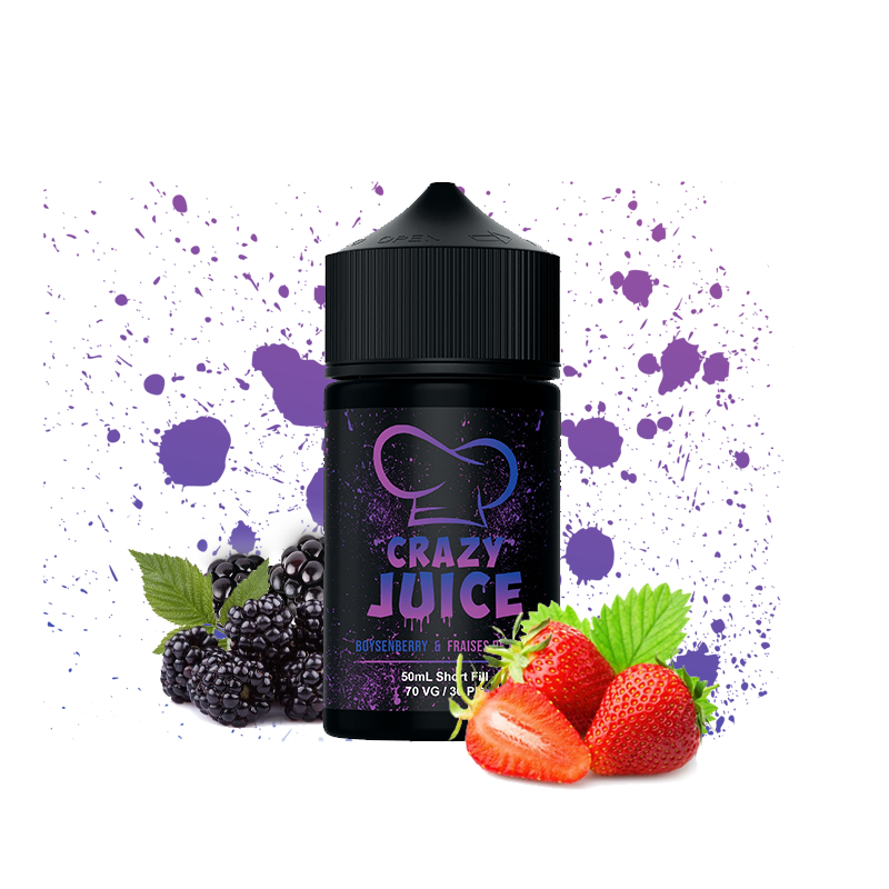 Boysenberry & Fraises de Lune 50ml - Crazy Juice - Mukk Mukk - 00mg