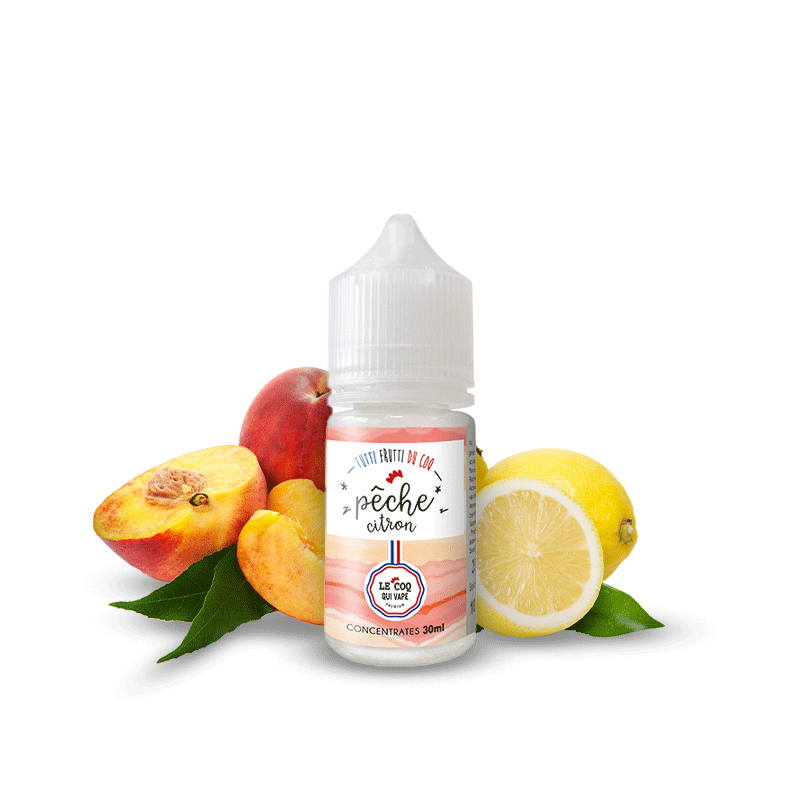 Pêche Citron concentré 30ml - Tutti Frutti du Coq - 30ml