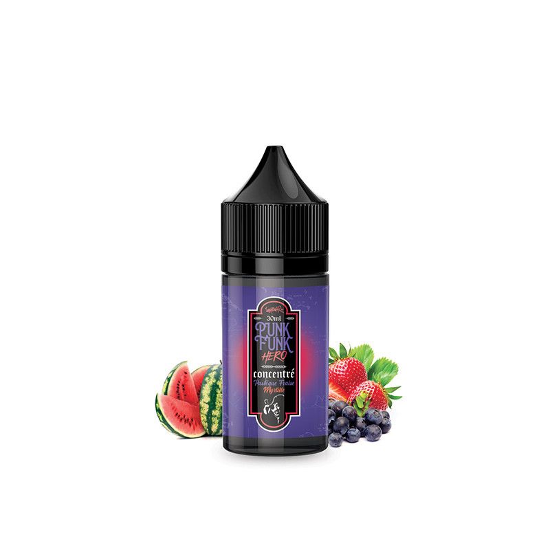 Concentré Pastèque Fraise Myrtille 30ml - Punk Funk Hero - 30ml