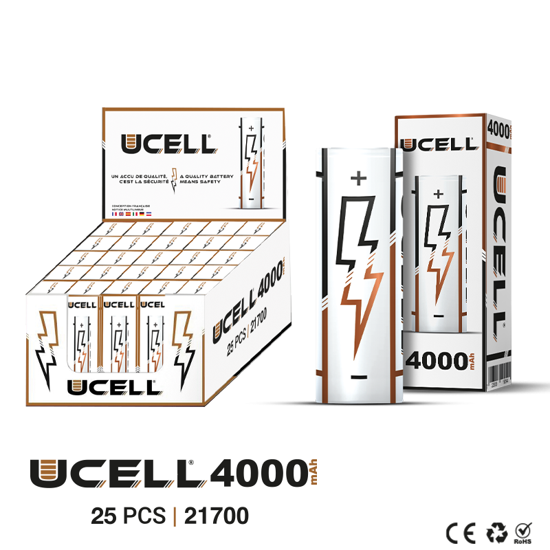 Accu 21700 4000mAh 40A - Ucell - 21700 - 4000mAh