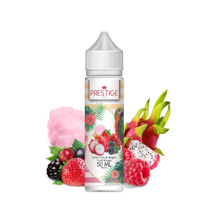 Cotton Candy, Fruit du Dragon, Fruits Rouges 50ml - Prestige Fruits - 50ml