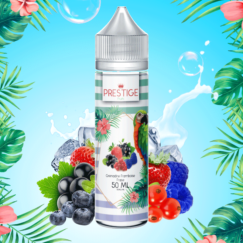 Grenadine Framboise Fraise 50ml - Prestige Fruits - 50ml