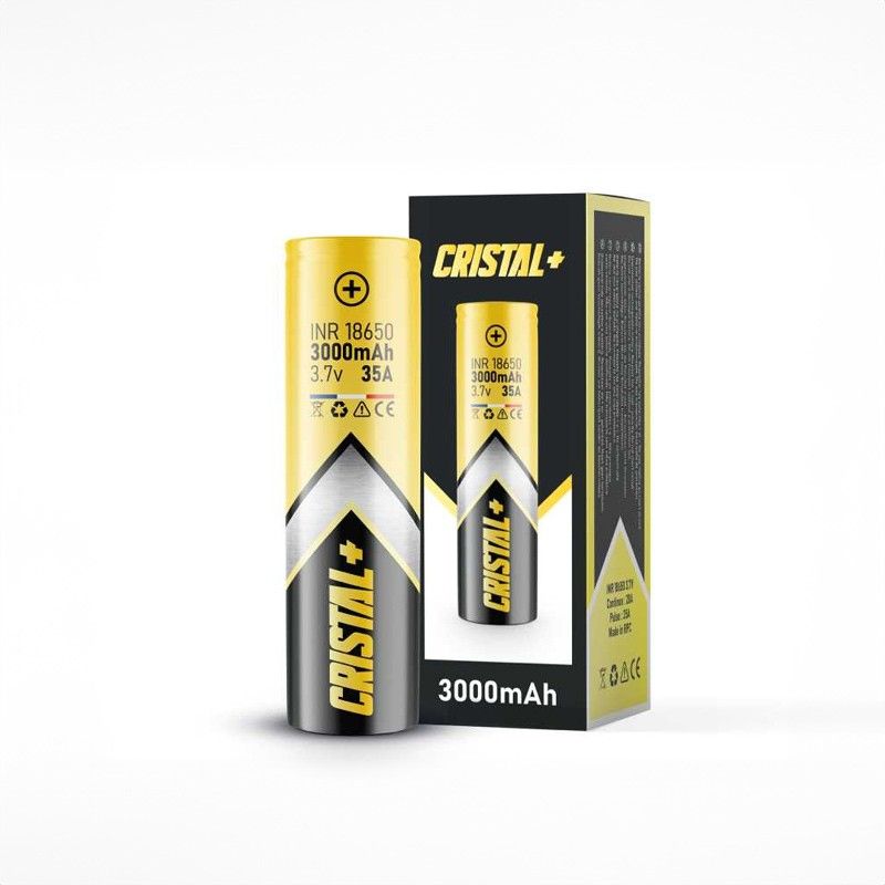 Accu INR 18650 3000mah 35A - Cristal+ - 18650 - 3000 mAh
