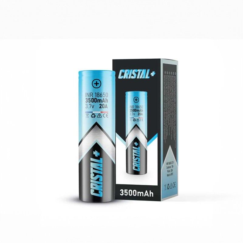 Accu INR 18650 3500mah 20A - Cristal+ - 18650 - 3500mAh