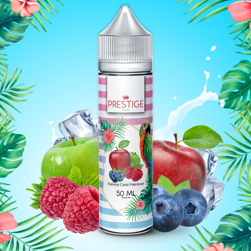 Pomme Cassis Framboise 50ml - Prestige Fruits - 50ml