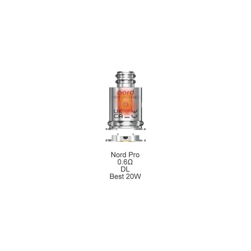 Résistances Nord Pro 0.6Ω par 5 - Smoktech - 0.6Ω Mesh