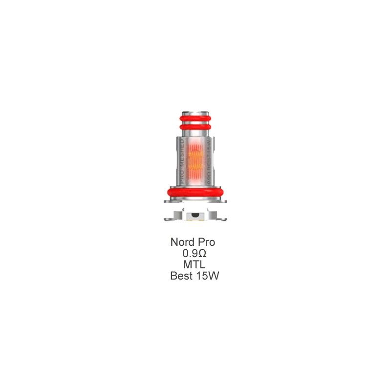 Résistances Nord Pro 0.9Ω par 5 - Smoktech - 0.9Ω Mesh